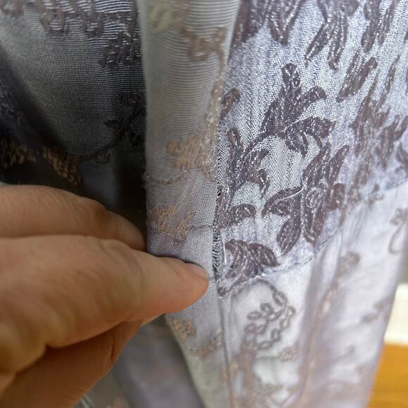 Citron Santa Monica dress small long silver metallic India damask laganlook - Picture 9 of 13